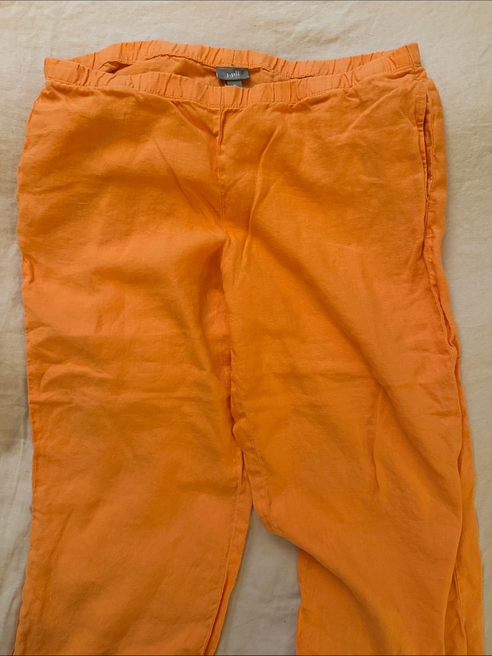 J.Jill Orange women’s  Linen Pants orange size PM